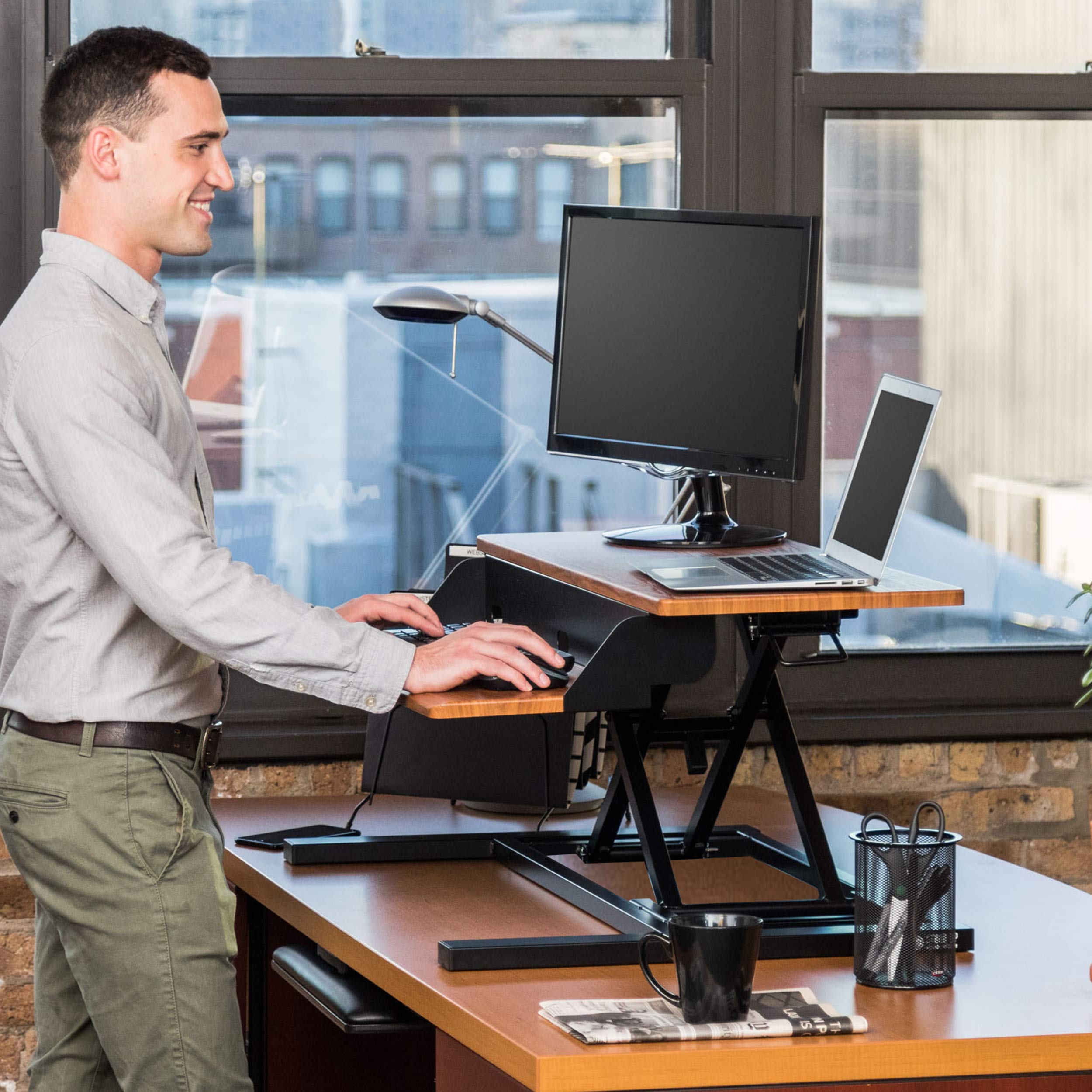 Stand Up Desk Store AirRise Pro Standing Desk Converter Adjustable