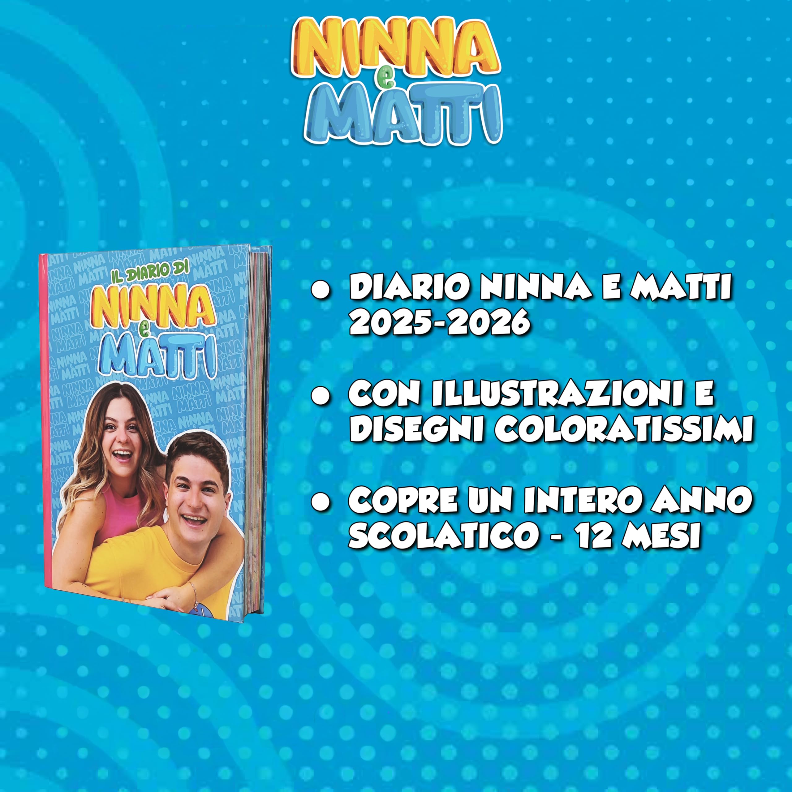 NINNA e MATTI 2025-2026 Official School Diary, 12 Months, 350 Pages, multicolour - Image 2