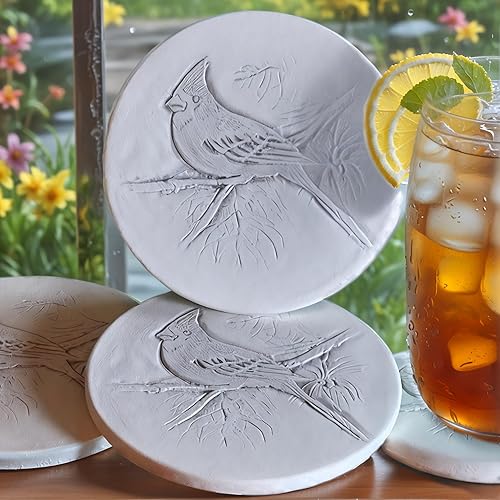Miniatura 2 de Palmetto & Moon Coasters that are drip absorbent - set of 4 - Handmade by McCarter Coasters - 4.38 inch