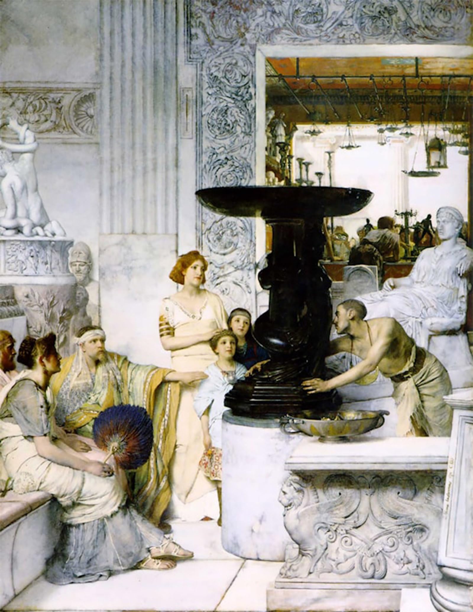 POSTERIIk Famous Modern Artwork Art Mural the Sculpture Gallery by Lawrence Alma-tadema Oil Paintings Pictures for Home Decor 60x90cm