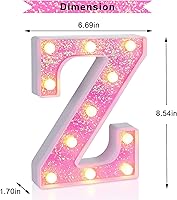Vista 105 de Foaky LED Letter Lights Sign Marquee Light Up Letters Sign for Night Light Wedding/Birthday Party Battery Powered Christmas Lamp Home Bar