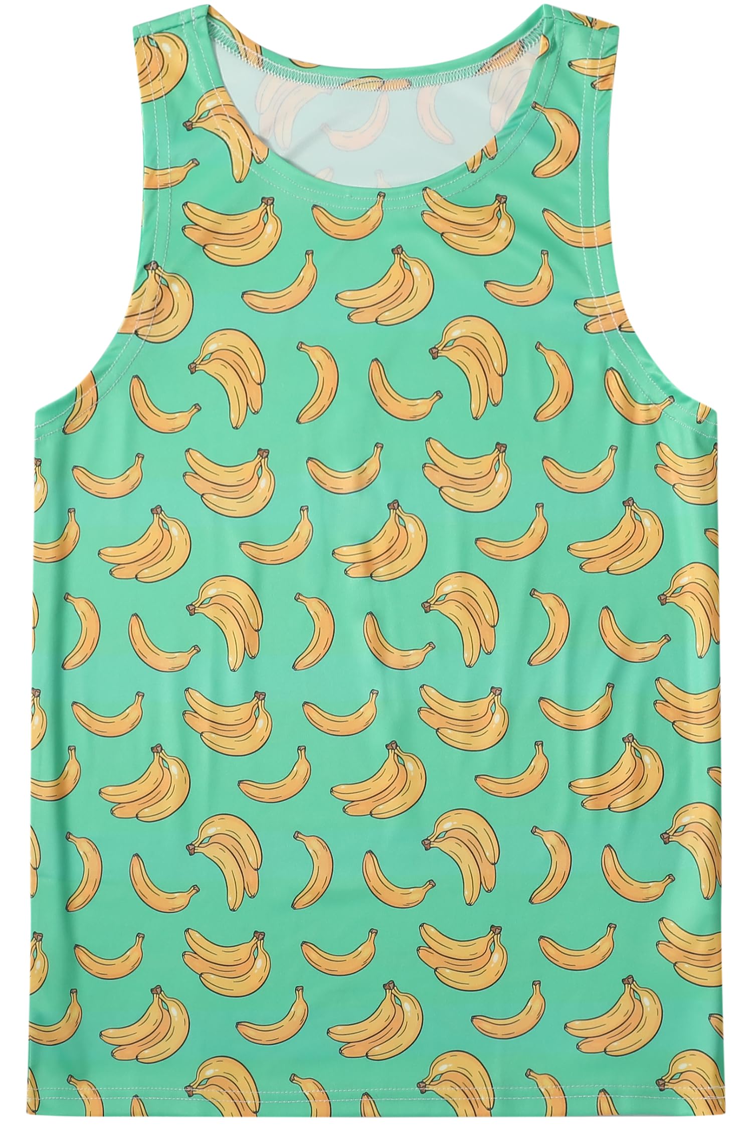 Mens Funny Graphic Tank Tops 3D Printed Cool Summer Beach Sleeveless 4 Way Stretch Tank Tops