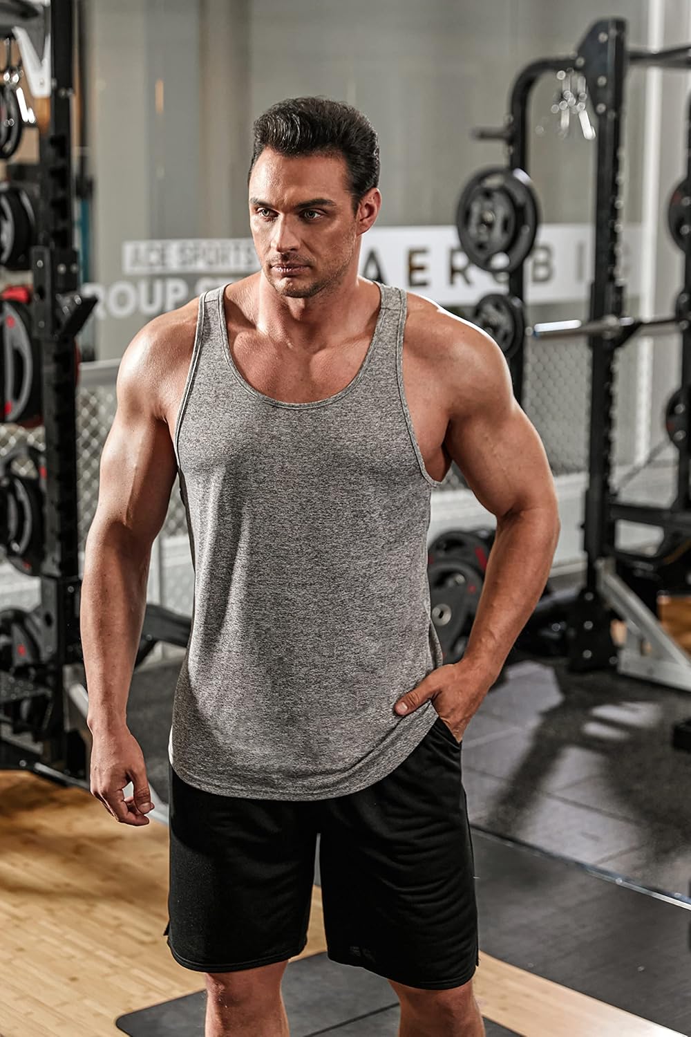 COOFANDY Men's 3 Pack Gym Tank Tops Y-Back Workout Muscle Tee Training Bodybuilding Fitness Sleeveless T Shirts : Clothing, Shoes & Jewelry