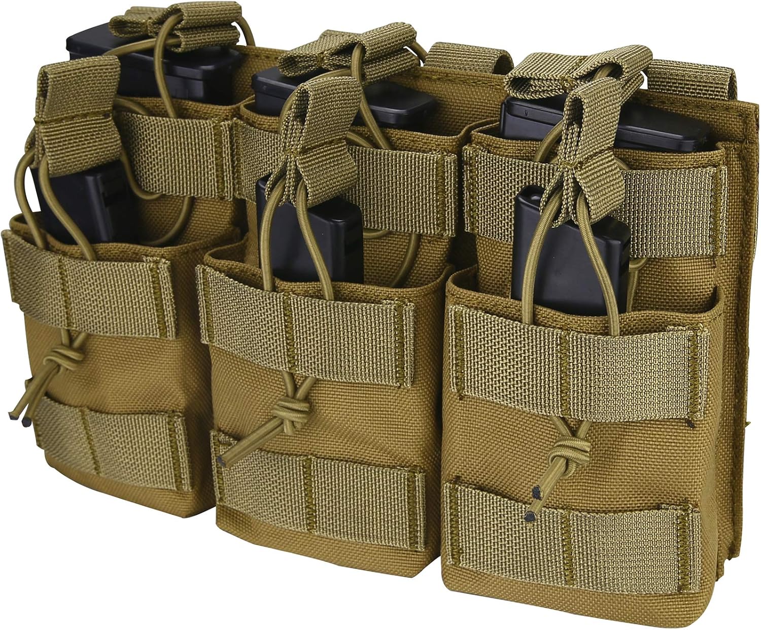 Kosse Open-Top Triple Stacker Mag Pouch, Tactical Magazine Pouch for M4 G36 HK416 Magazines(Khaki) : Sports & Outdoors