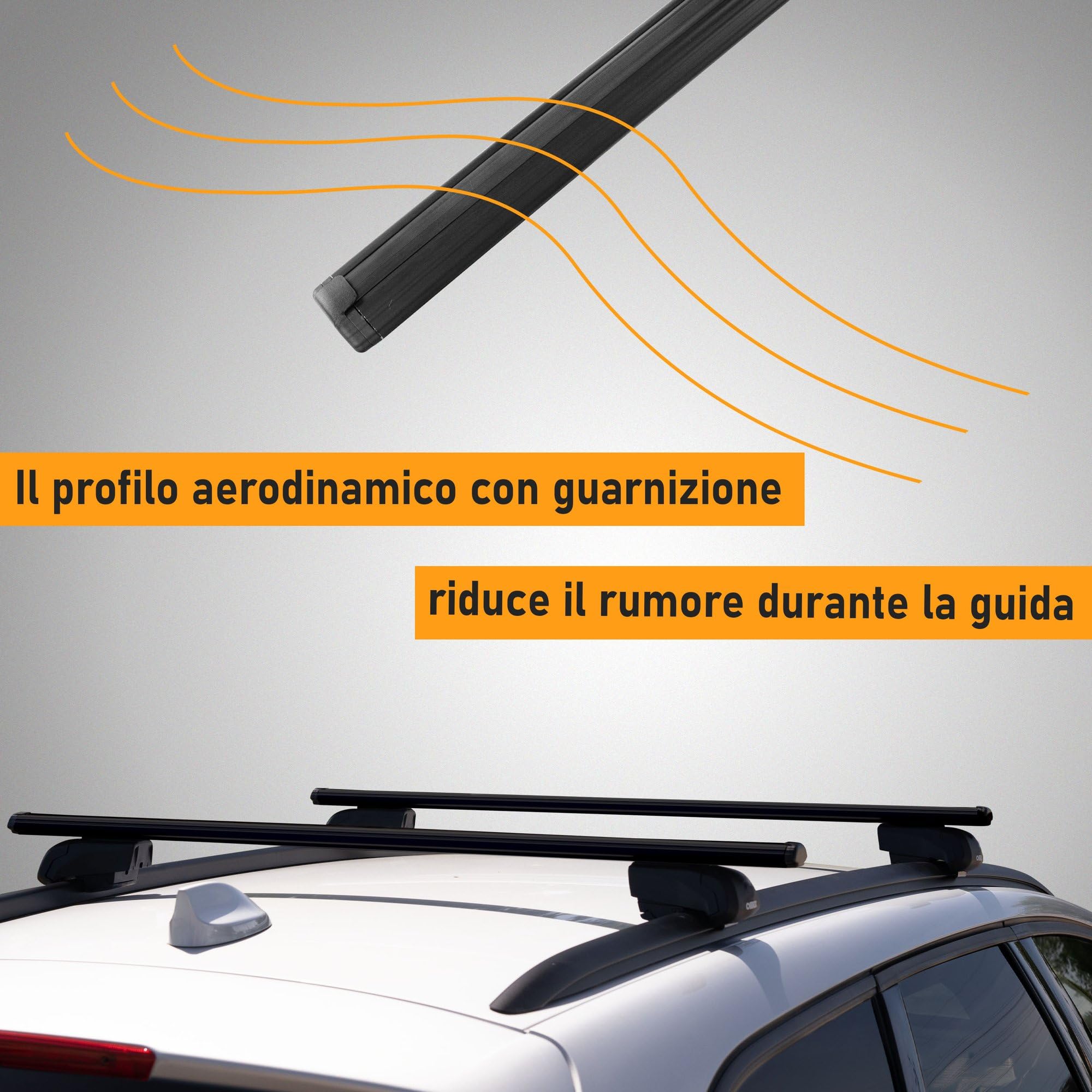 CHROMEMASTER Portapacchi da Tetto, Barre Tetto; Compatibile con Mercedes GLC 2015-2022; Per il Trasporto di Box da Tetto, Portabiciclette, Scala | Struttura Leggera e Resistente in Alluminio