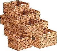 Vista 11 de Honey-Can-Do - Canasta cuadrada de jacinto de agua, grande, color natural, STO-02884