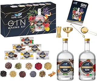 Cool Leaf Gold Gin Making Kit โ Perfect Gin Gift Set for Men & Women | 11 Botanicals to Make Your Own Craft Gin | Chocolat...