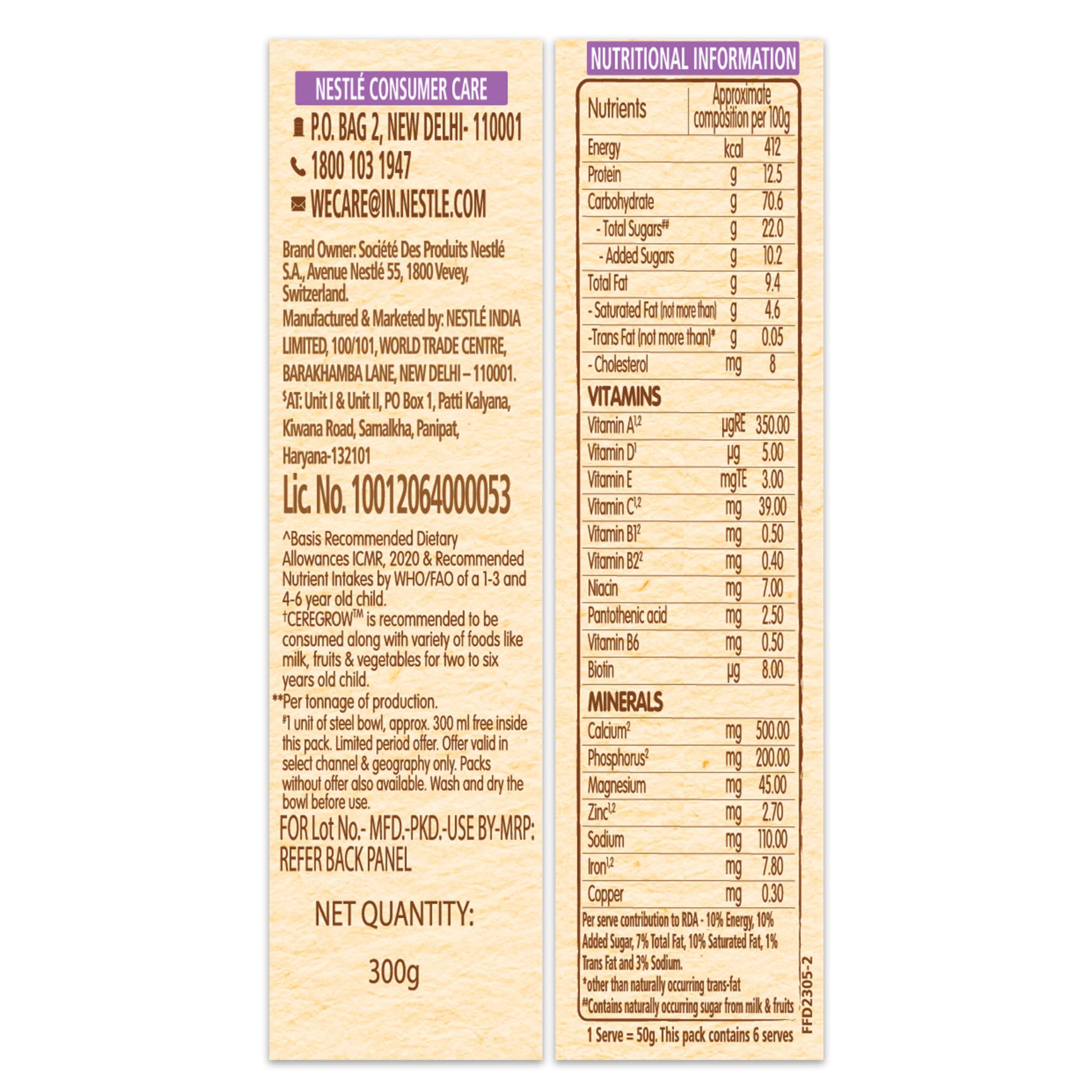 Nestlé Ceregrow Multigrain Müsli mit Milch & Früchten, kostenlose