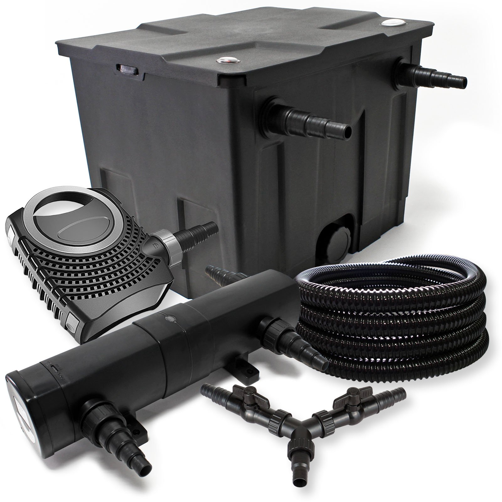 SunSun filtración estanque para 12000L 36 W Clarificador neo8000 Bomba 70 W 25 m tubo
