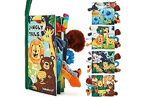 Baby Books, Tummy Time Toys & High Contrast Sensory Touch and Feel...