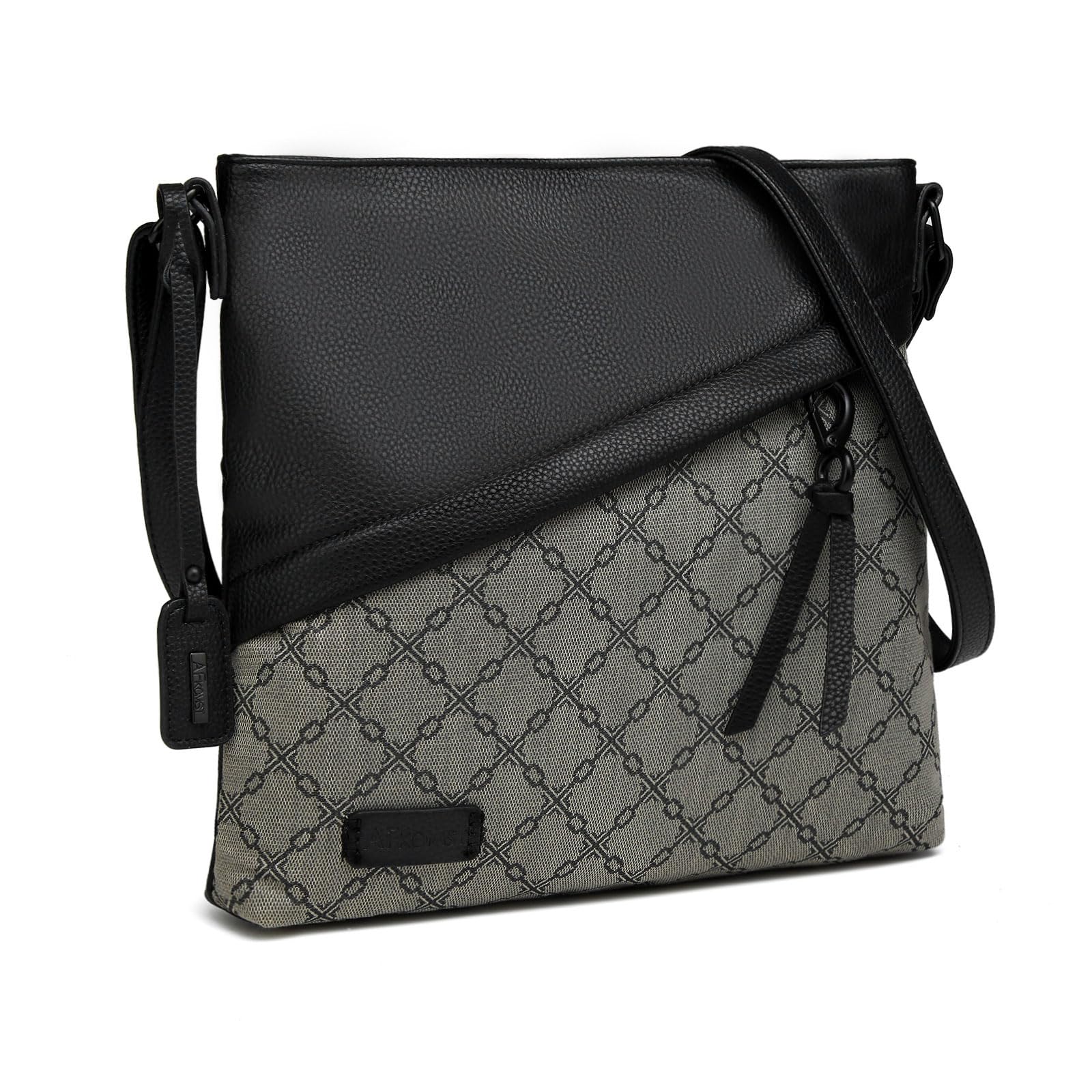 AFKOMST Medium Crossbody Bags for Women Trendy Multi Pockets Purse and Shoulder Handbag Vegan Leather Fit Pad 11