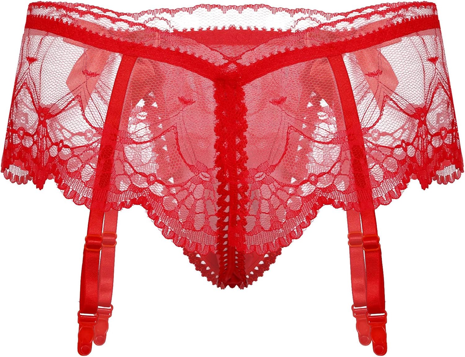 Jugaoge Men's Lingerie Low Rise Pantskirts Sissy Underwear Girly Costumes T-Back Briefs Nightwear