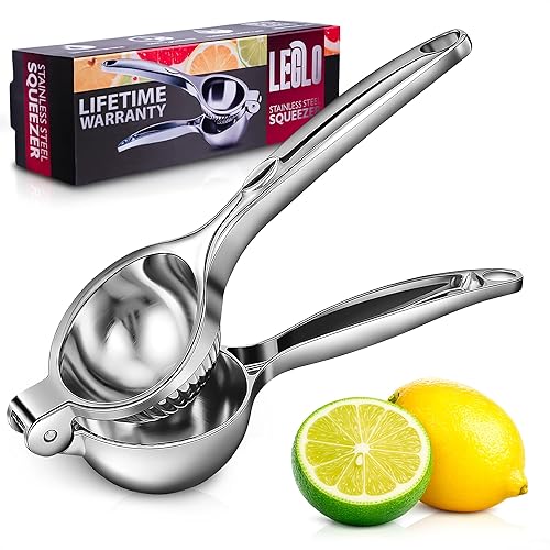 Exprimidor de limón de acero inoxidable - Exprimidor de limón Exprimidor manual de cítricos | Prensa de cítricos apta para lavavajillas | Resistente