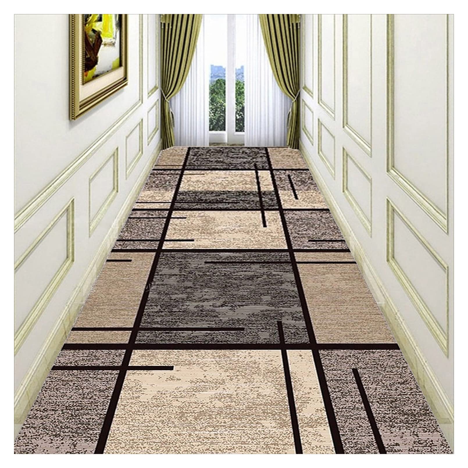 Tapis pour chambre à coucher et salon style rétro lavable
