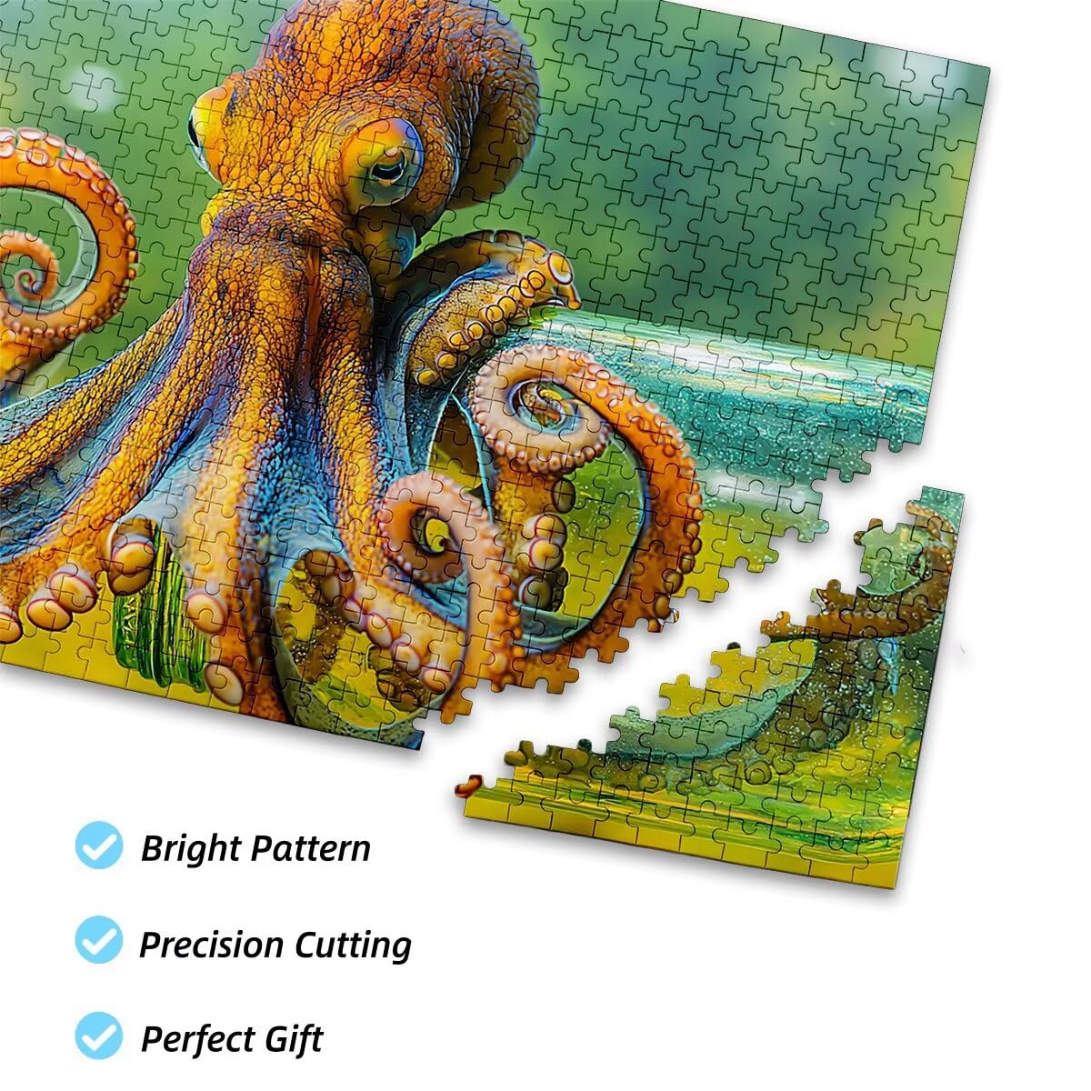 Puzzle 5000 Sztuk Zwierzęta Puzzle Ośmiornica Wymiary 156 x 105 cm Puzzle Dla Dorosłych Kreatywna Rozrywka, Śmieszne Klasyczne Puzzle Zabawki Edukacyjne Oryginalne Prezenty Dla Kobiet J-54