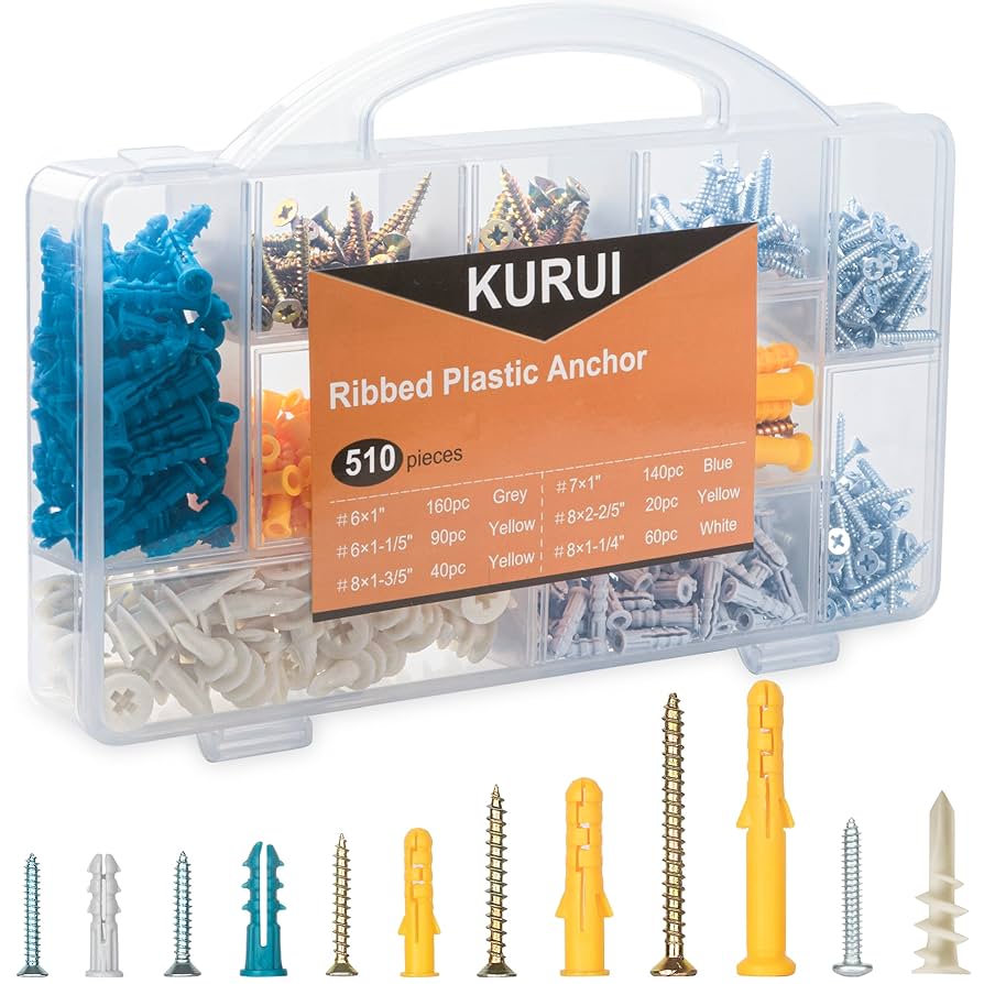Drywall Anchors Kit For Sheetrock Concrete Brick 350PCS, 175