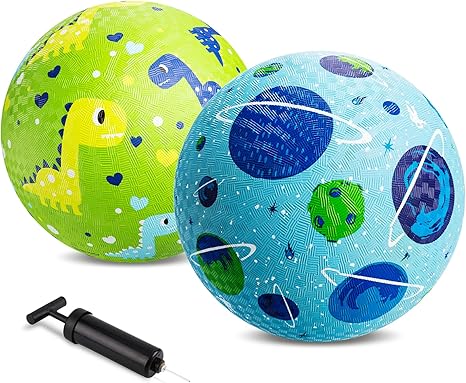 Cartoon Playground Balls Toddlers, 8.5" Rubber Kickballs,Outdoor/Indoor Bal&hellip;