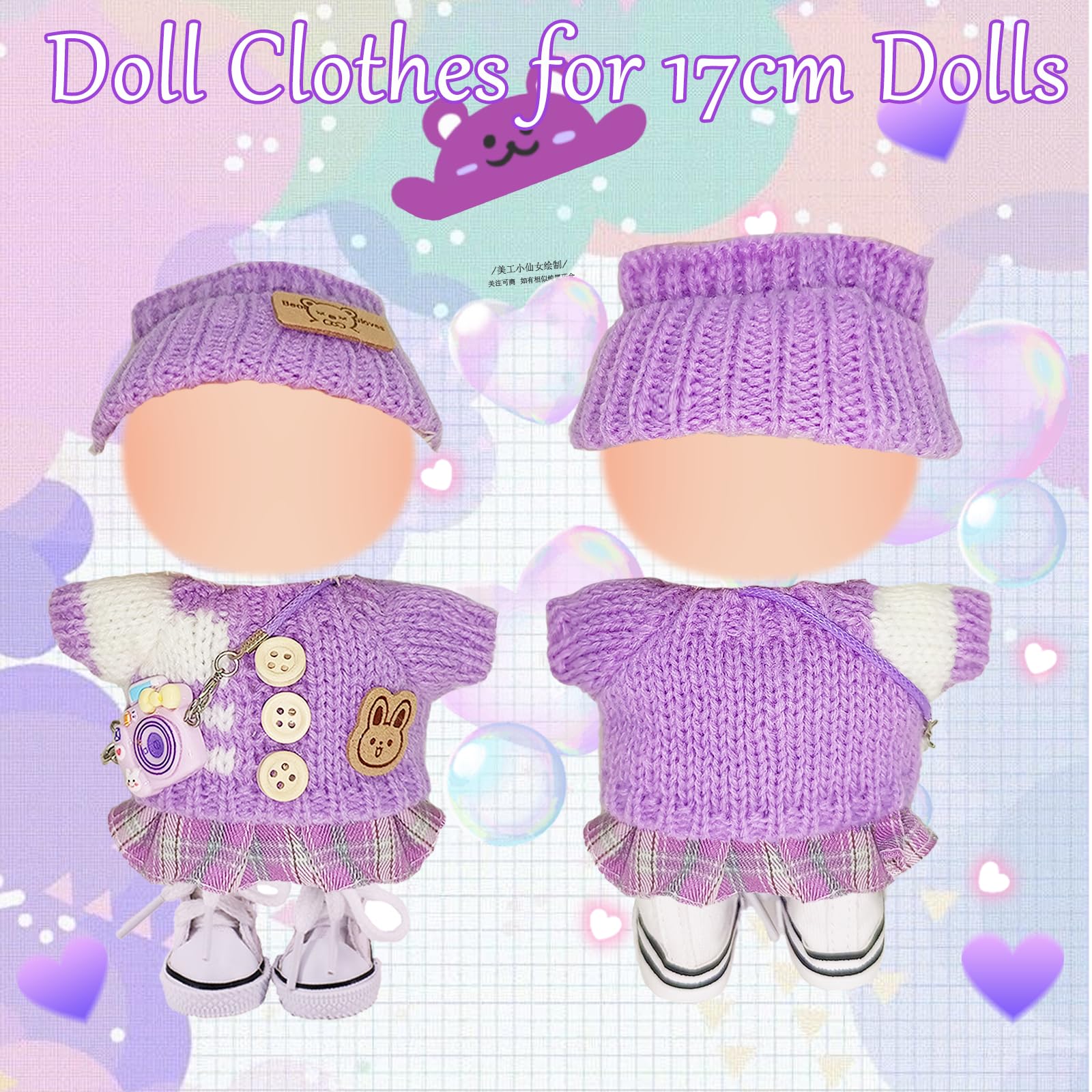 Juego De Ropa De Muñeca De 17 Cm Y Conjunto De Ropa Para Muñecas De 17