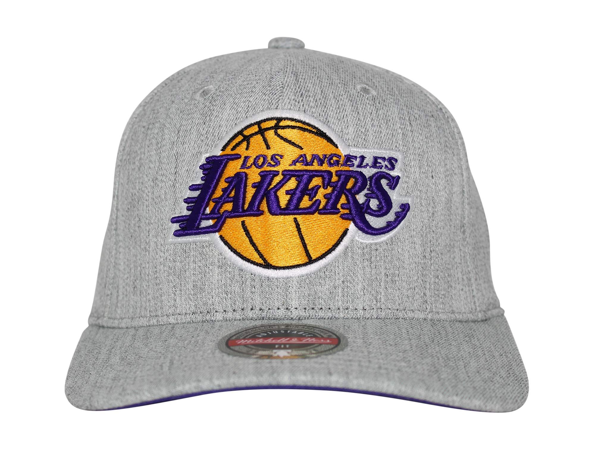 Mitchell & Ness L.A. Lakers Snapback Cap - NBA Team Heather Stretch - Grey One Size