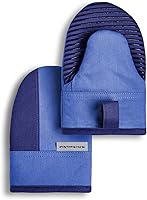 Vista 16 de KitchenAid Beacon - Juego de mini guantes de horno antideslizantes de dos tonos, color cielo aguamarina, 5.5 x 8 pulgadas, 2 piezas