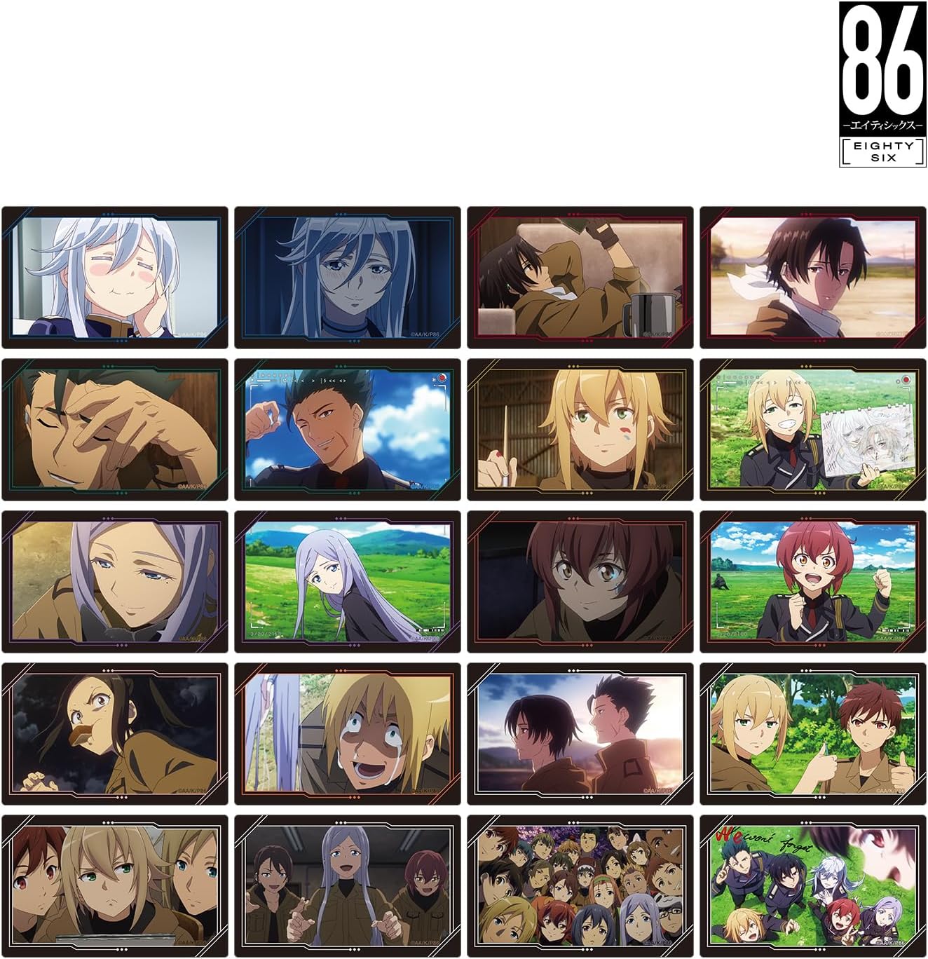 TV Anime 86 Etisix Trading Scene Card Stickers Box of 20