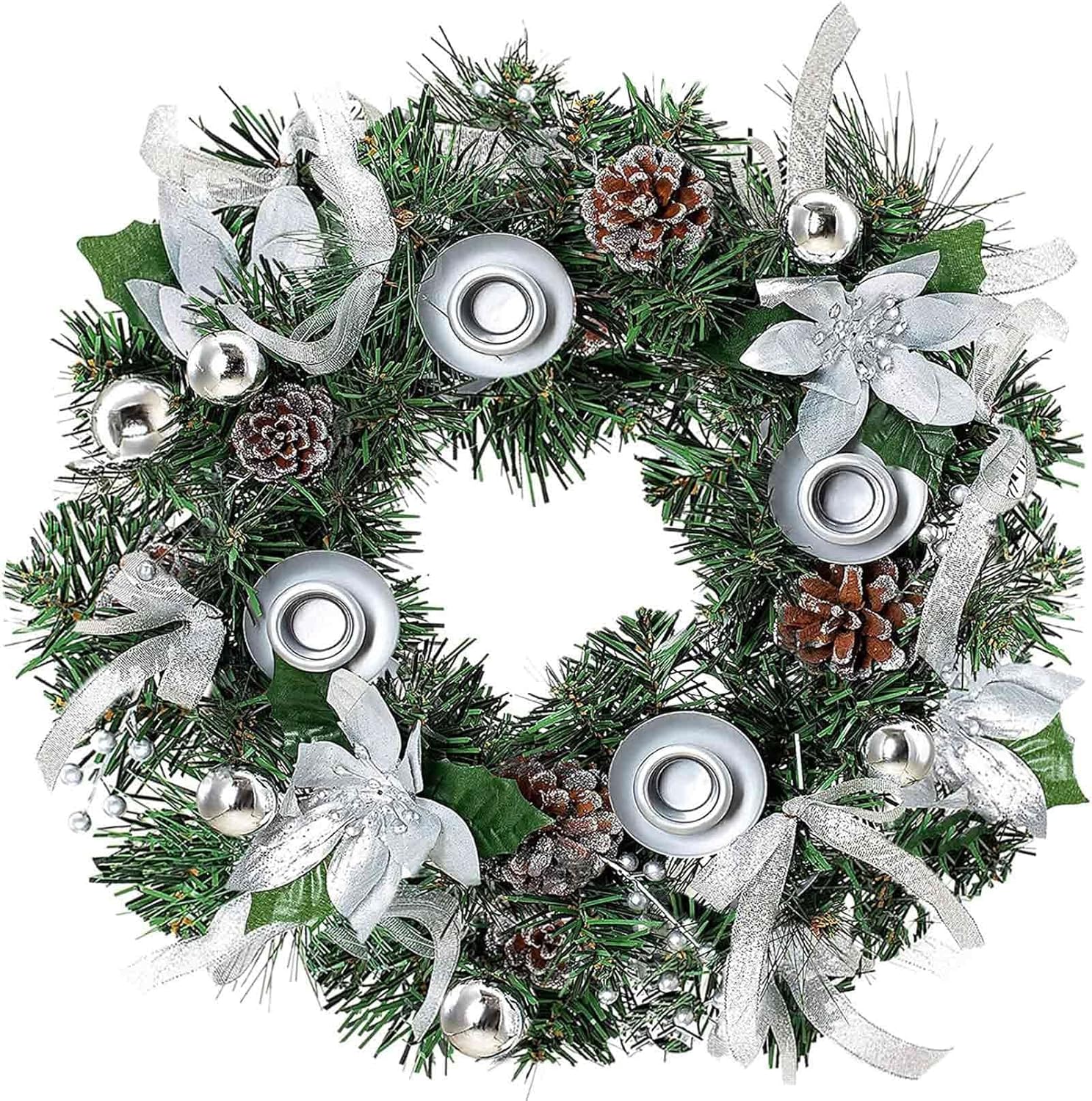 Christmas Advent Wreath Decoration 4 Advent Candles Holder
