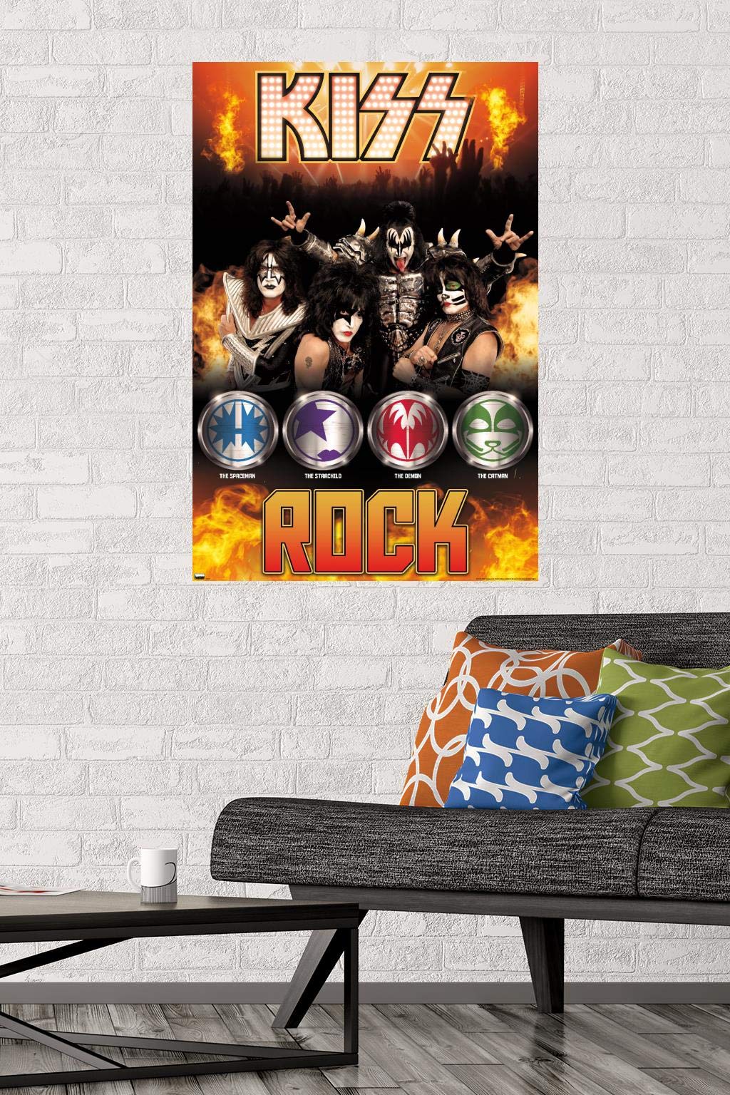 Amazon.com: Trends International Kiss - Rock Wall Poster, 22.375