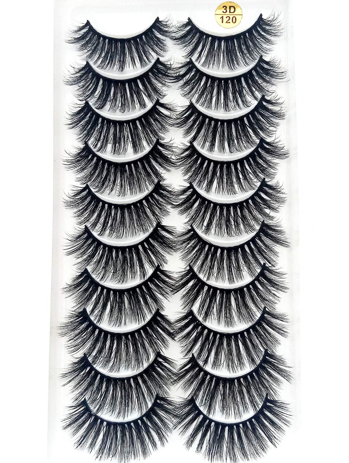 HBZGTLAD 38 Styles 10 pairs natural false eyelashes fake lashes long makeup 3d mink lashes extension eyelash mink eyelashes for beauty (3D120)