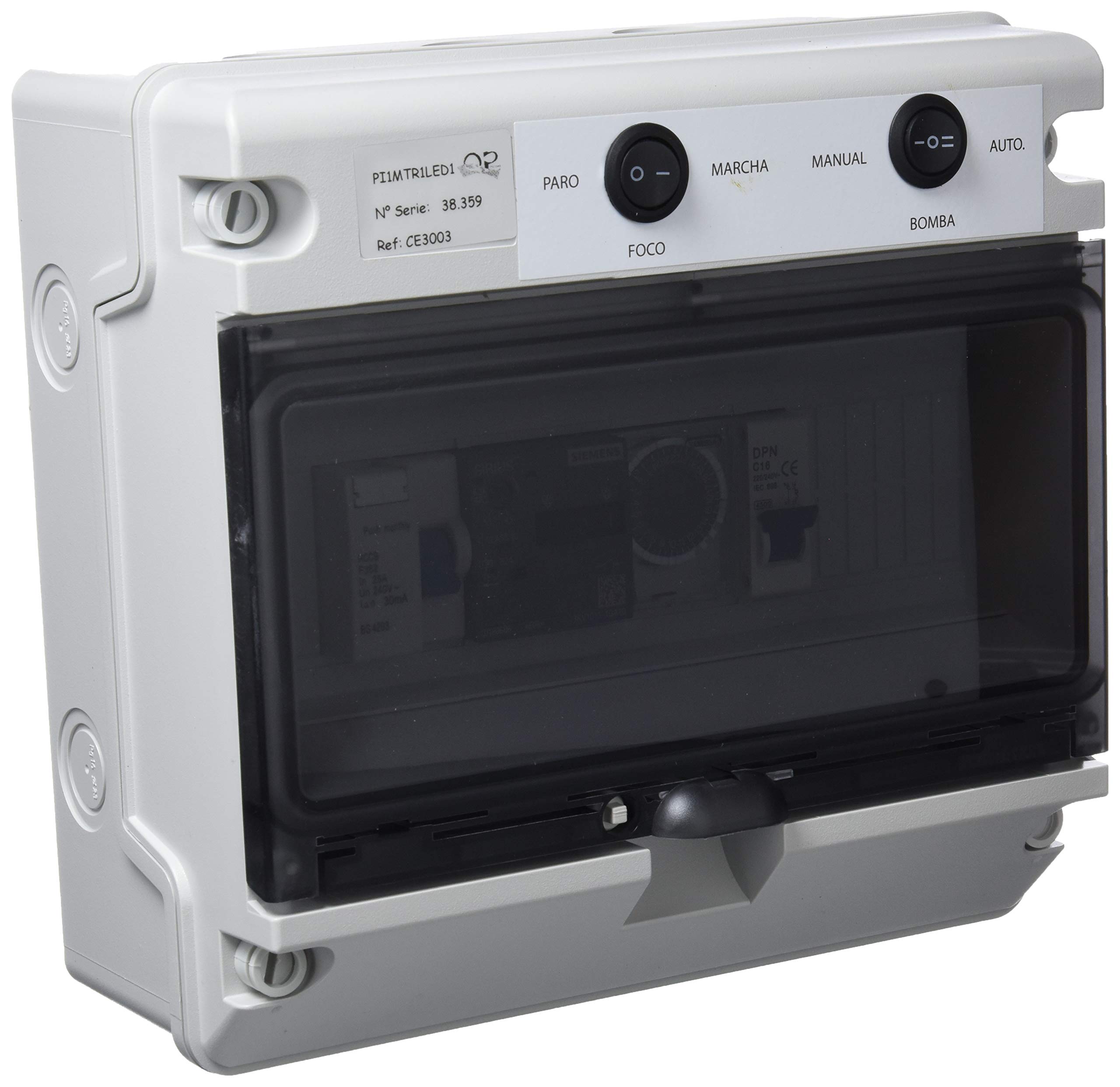Productos QP Cuadro Eléctrico CD hasta 1 CV, 300W, Negro, 20x46x31 cm, CE0303