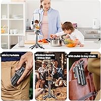 Vista 7 de Palos Selfie para iPhone, trípode multifuncional 4 en 1 para teléfono con control remoto, palo selfie mini de bolsillo, adecuado para fotografía