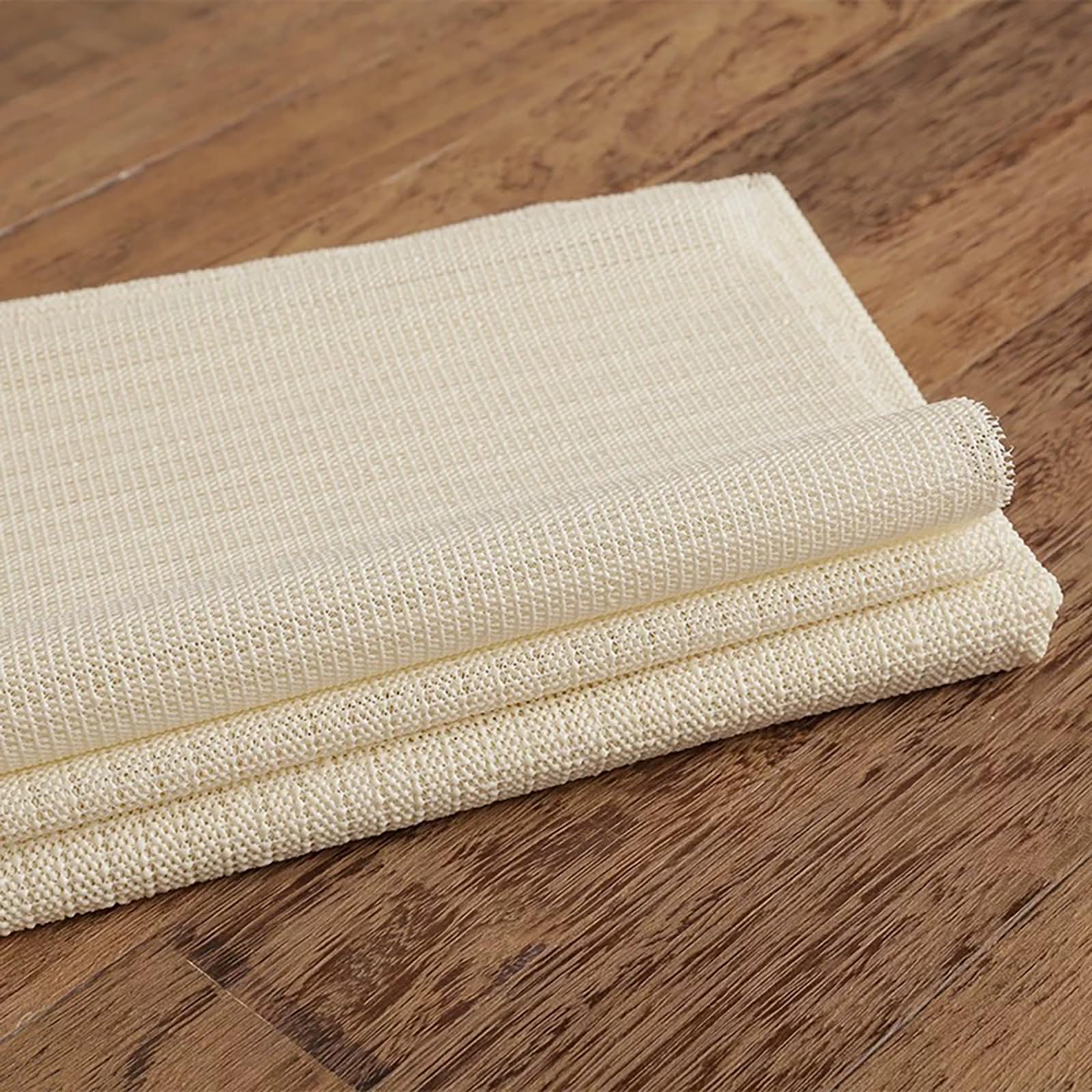 Tapis antidérapant 130 x 200 cm lavable et découpable blanc pour salon