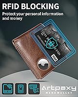 Vista 5 de Cartera con soporte AirTag, Marrón, Casual