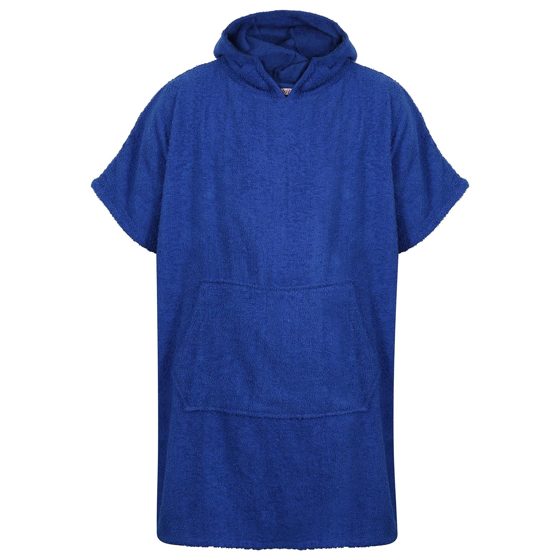 A2Z Adults Towel Poncho Bathrobe Soft Beach Bath Swim Robe Ladies Mens - Towel Bathrobe 128 Royal S-M