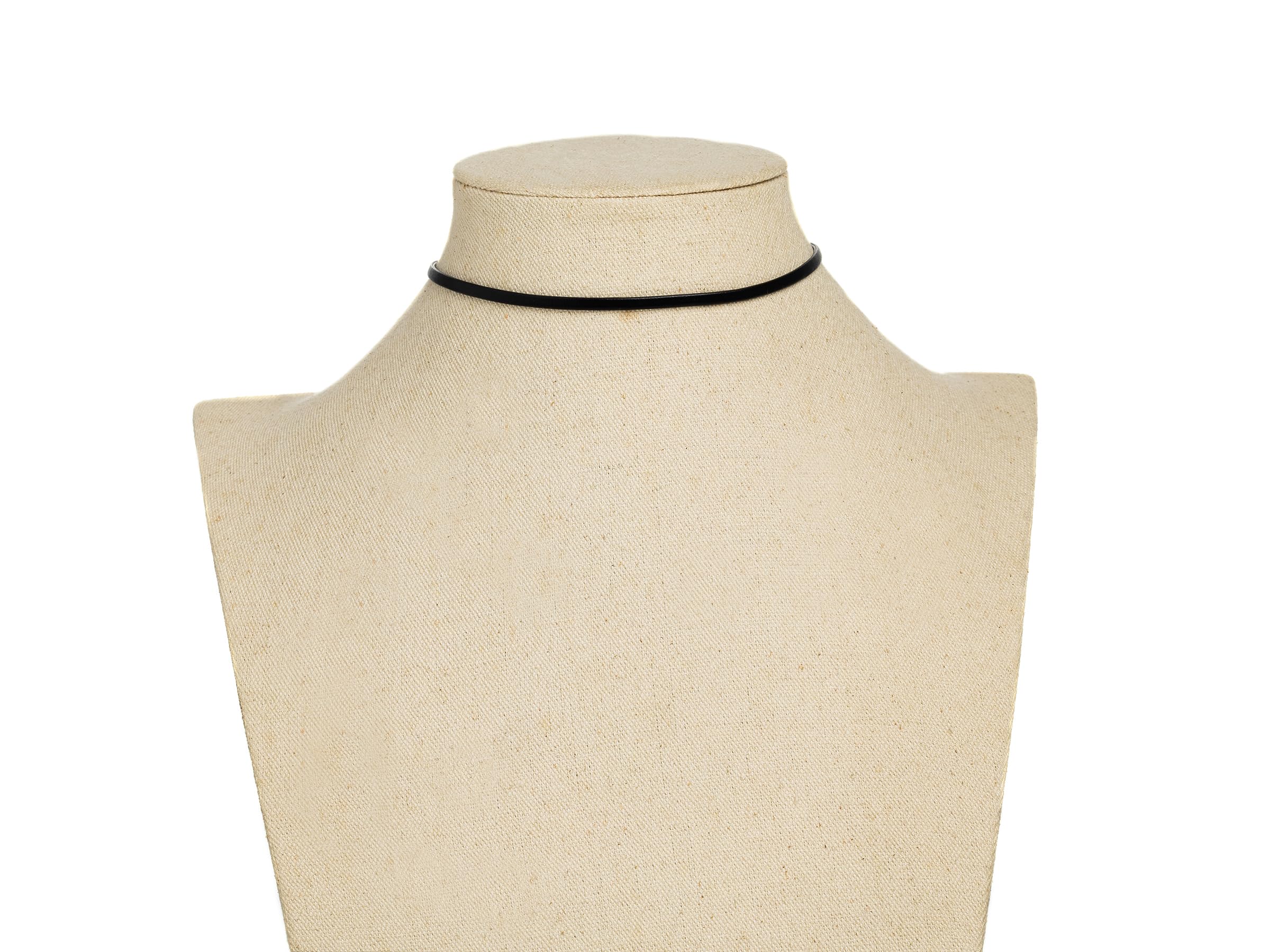 Gargantilla de cuero negro fino para mujer Halloween
