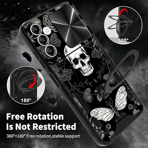 Vista 43 de Funda protectora híbrida para Samsung Galaxy A53 5G de 6.5 pulgadas y anillo giratorio de 360 grados, función atril, híbrida, de doble capa