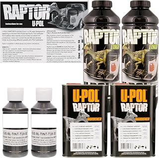 U-POL Raptor Charcoal Metallic Urethane Spray-On Truck Bed Liner & Texture Coating, 2 Liters