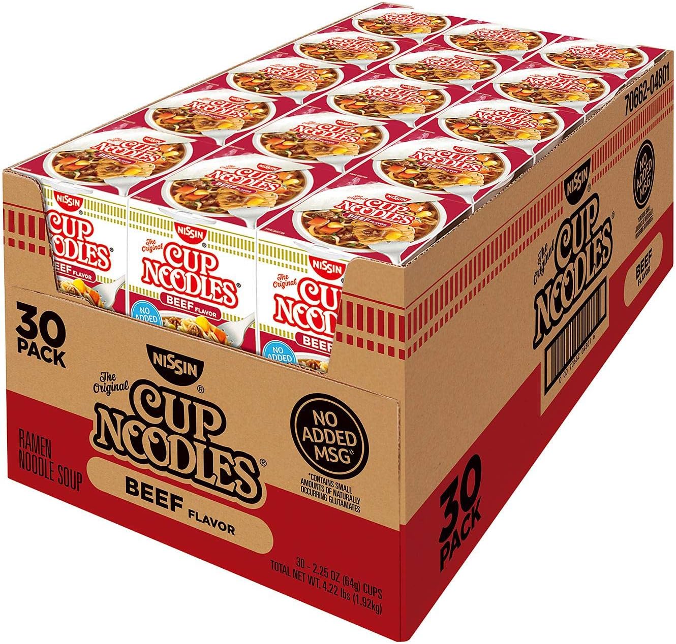 Product of Nissin Cup Noodles Beef Flavor Soup, 24 pk./2.25 oz. [Biz Discount]