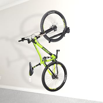 CyclingDeal Swivel Bike Wall Mount Rack - Vertical Adjustable Foldable Bicycle Parking Rack with Wheel Holder - for 20"-29" MTB 700C Road Bikes Home Garage Storage