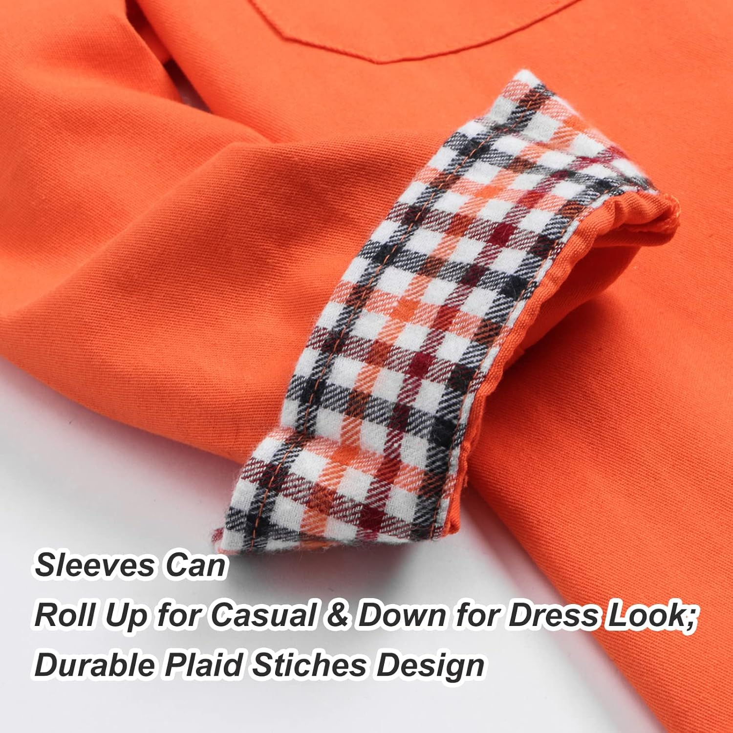 SANGTREE Men & Boy Long Sleeve Flannel Plaid Casual Shirts, 3 Months - Men 9XL