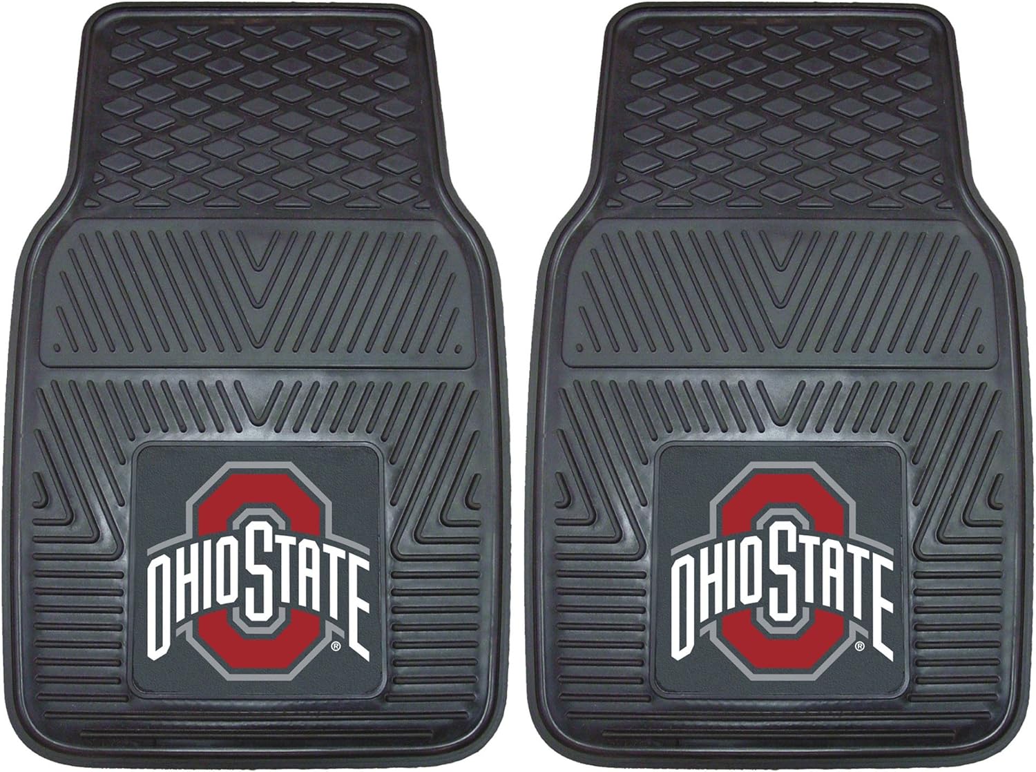 FANMATS - 10095 NCAA Ohio State University Buckeyes Vinyl Utility Mat, Black, 14"x17"