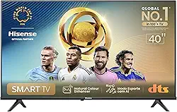 Hisense Smart TV FHD 40' Polegadas 40A4N com DTS Virtual X, Game e Sports Mode, Controle por Voz, Share to TV e Compatível com Alexa