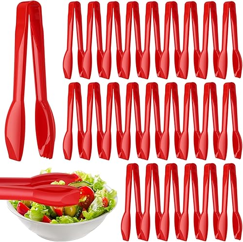 Miniatura 1 de Pinzas de plástico para servir de 6 pulgadas, utensilios de servir festoneados a granel, accesorios de charcutería, pinzas resistentes para cocinar
