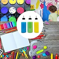 Vista 6 de XYSMZM 3 botellas dispensadoras, botellas de plástico Boston Squeeze de 8 onzas con tapa superior giratoria