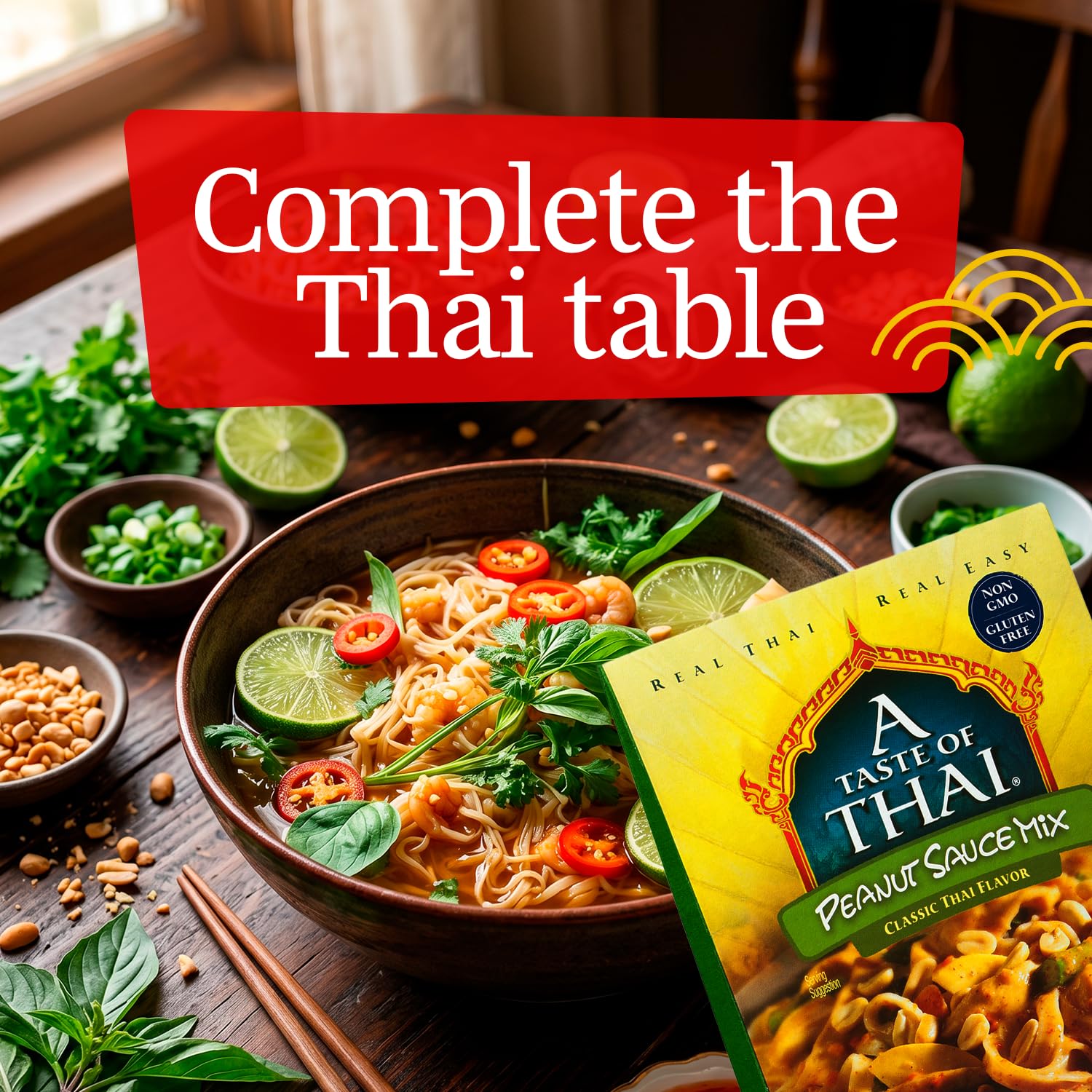 A Taste of Thai Peanut Sauce Mix Packets | Authentic Thai-Style Sauce with Ground Peanuts & Traditional Spices | Ready in Minutes | No Artificial Flavors | Non-GMO, Gluten-Free – 3.5 oz thumbnail 8