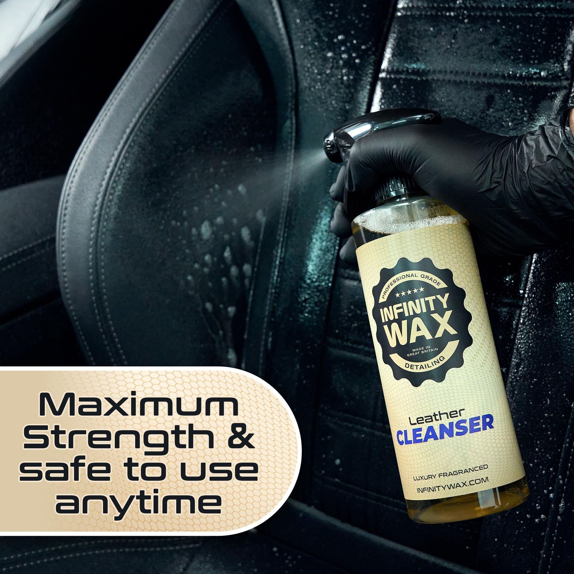 Infinity Wax Lederreiniger 5L – Professioneller Leder- und Kunstlederreiniger, Mattes Finish, sicher auf Alcantara und Wildleder, umweltfreundliche Nachfüllung, toskanischer Lederduft