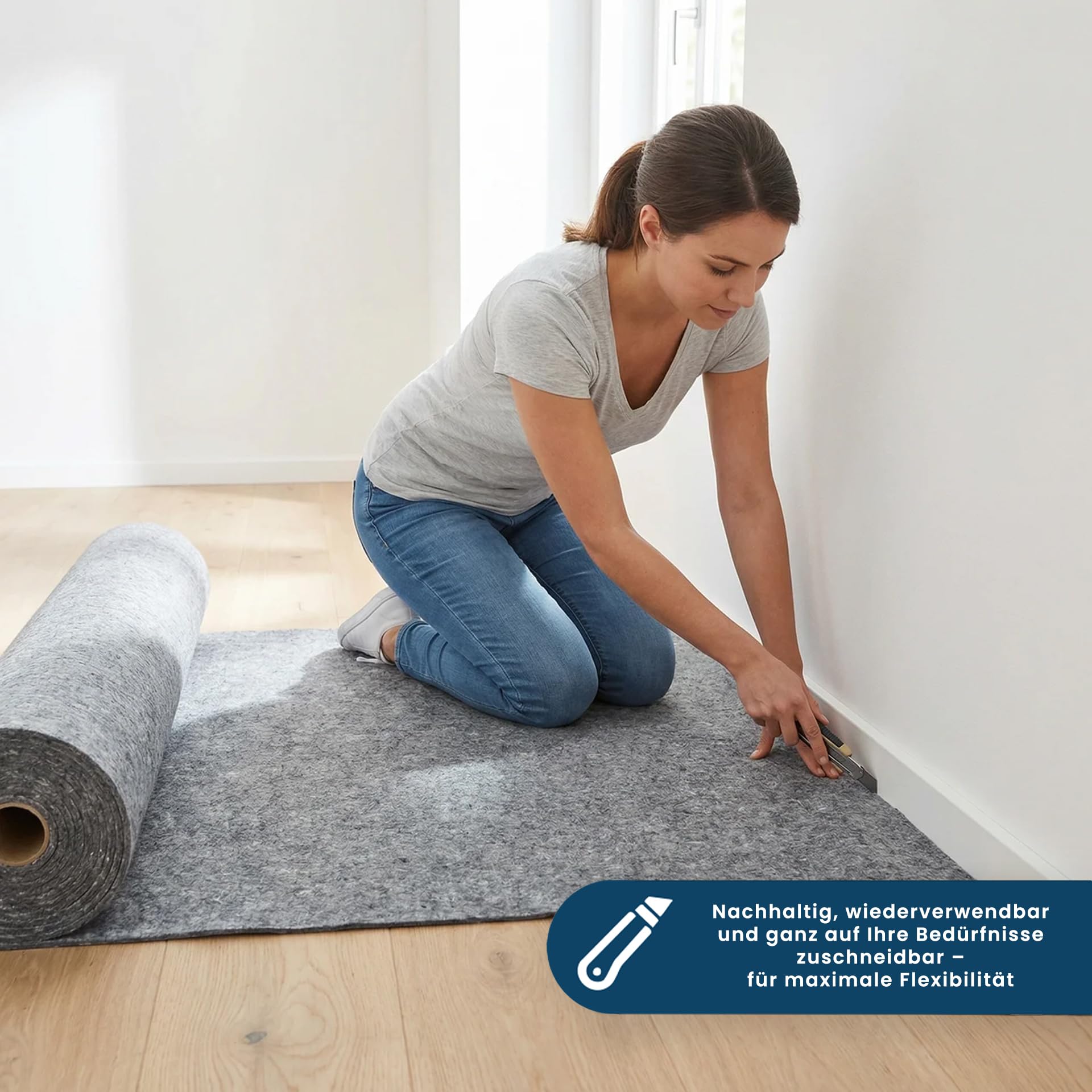A&G-heute 100m² 180g/qm 2x 50m² Malervlies Abdeckvlies Schutzvlies Profi Qualität Rollen 100cm breit x 50lfm PE-beschichtet Malervliesrolle Abdeckfliesse für Boden Allzweckvlies