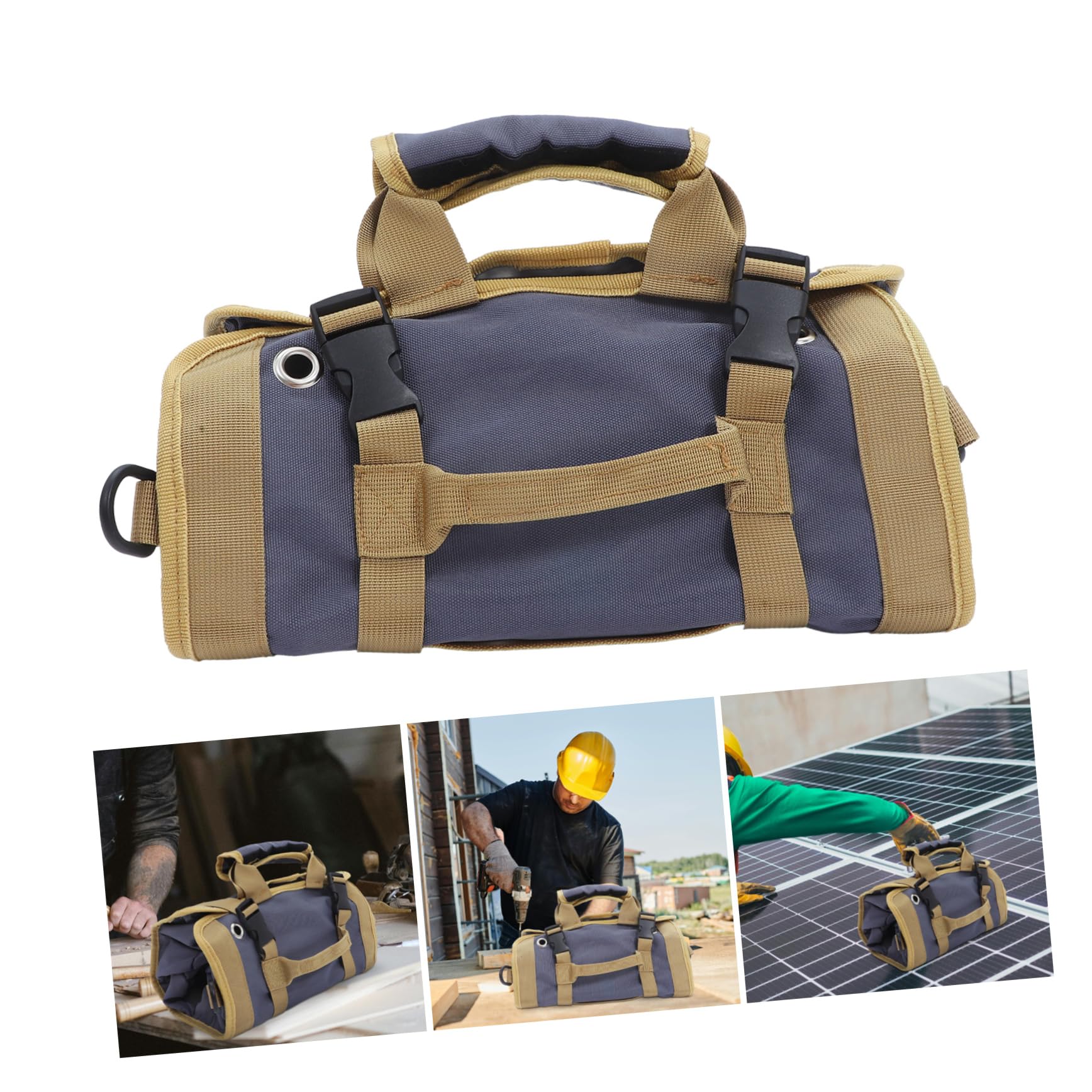 Borsa Porta Attrezzi Avvolgibile in Canvas, Organizer Multiuso | Versione Portatile per Artigiani e Lavoratori, Uso Elettrico e Auto, Stile Moderno