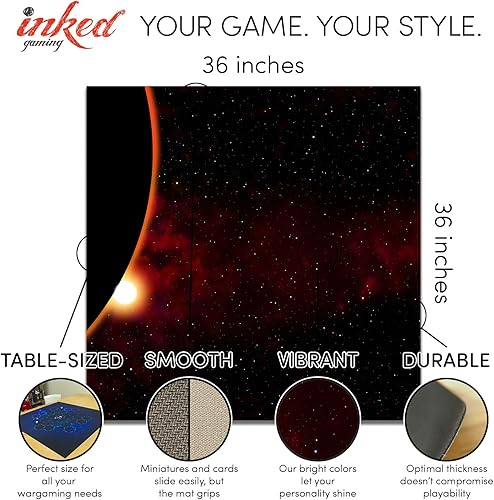 Miniatura 3 de Space Battle Red Wargaming  Alfombra de mesa de 35.8 x 35.8in (13+)