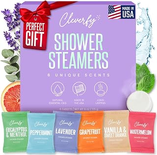 Cleverfy Shower Steamers Aromatherapy – Stocking Stuffers for Women, Teens and Wife – Christmas Gifts for Women and Teen Girls – White Elephant Gifts for Adults – 6 Tablets
