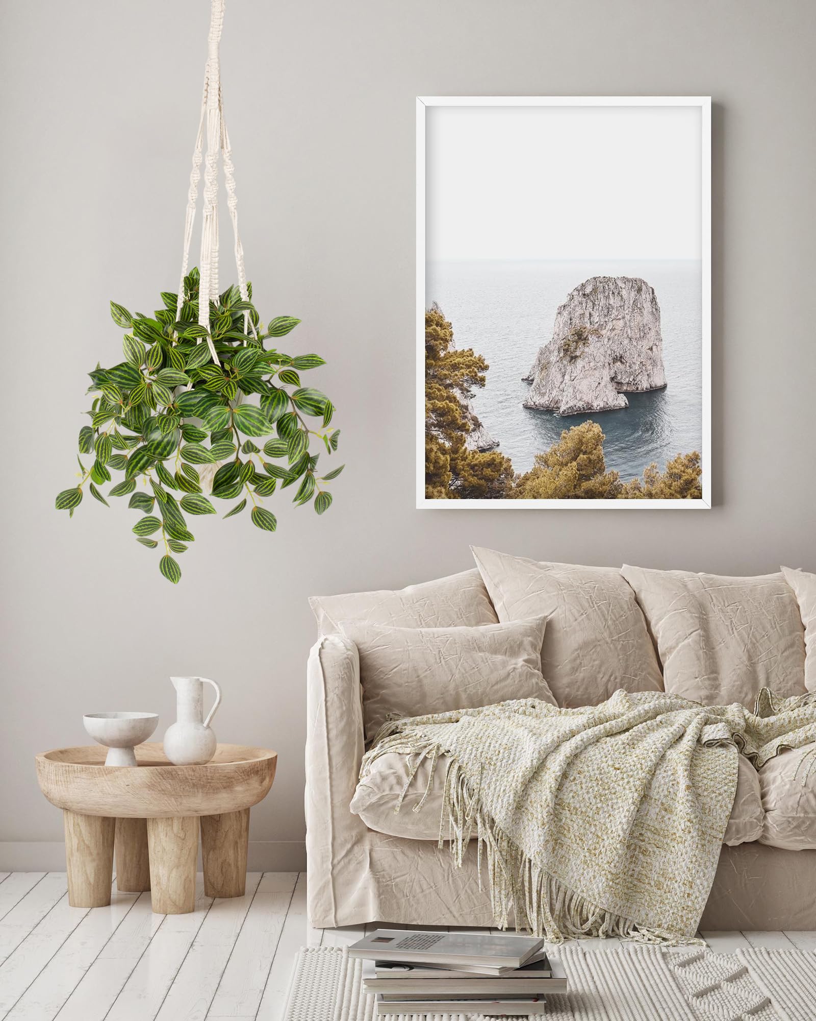 Planta artificial colgante plantas decorativas en maceta, plantas colgantes artificiales, decoración moderna para el hogar, oficina, baño, cocina e interior, dormitorio, oficina, alféizar de ventana,